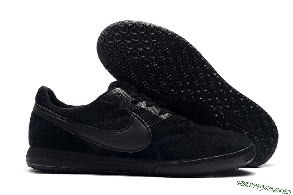 Nike Premier 2 Sala IC Low-Tops Football Shoes - Black/Black 1