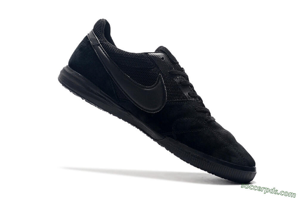 Nike Premier 2 Sala IC Low-Tops Football Shoes - Black/Black 7