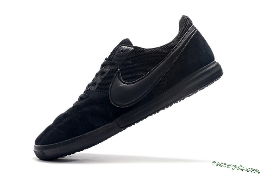 Nike Premier 2 Sala IC Low-Tops Football Shoes - Black/Black 8