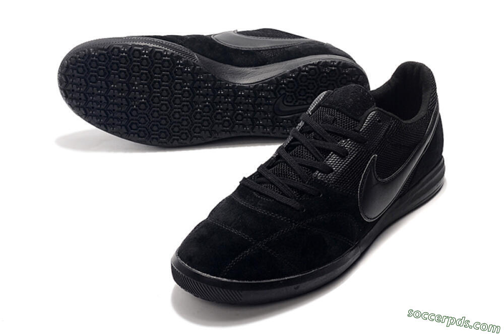 Nike Premier 2 Sala IC Low-Tops Football Shoes - Black/Black 3