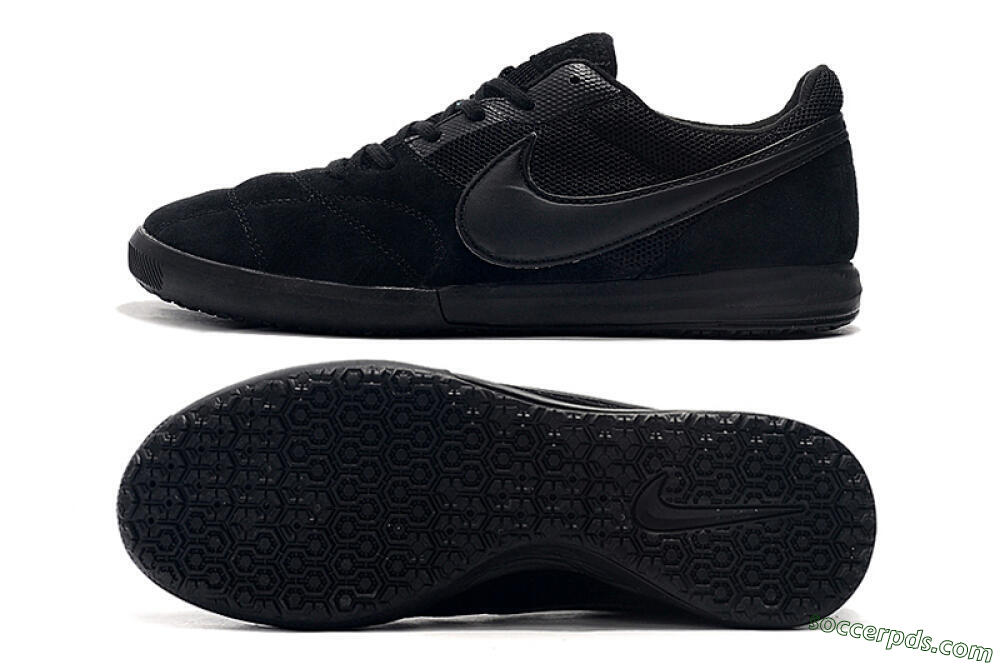 Nike Premier 2 Sala IC Low-Tops Football Shoes - Black/Black 0