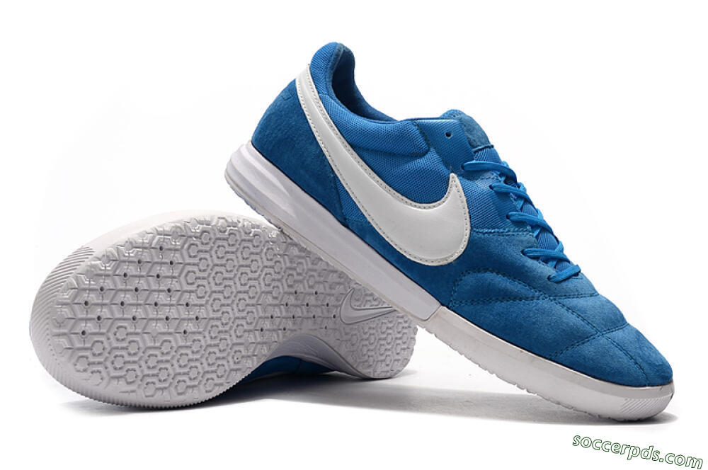 Nike Premier 2 Sala IC Low-Tops Football Shoes - Blue/White 4