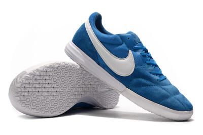 Nike Premier 2 Sala IC Low-Tops Football Shoes - Blue/White
