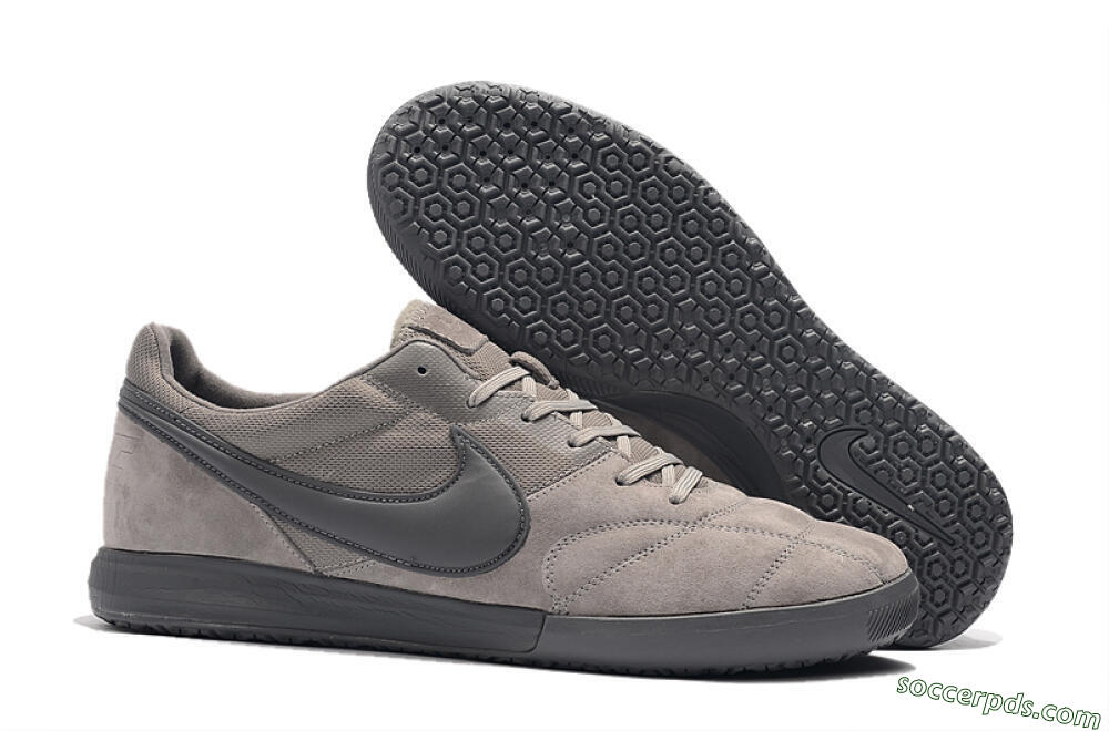 Nike Premier 2 Sala IC Low-Tops Football Shoes - Grey/Grey 1