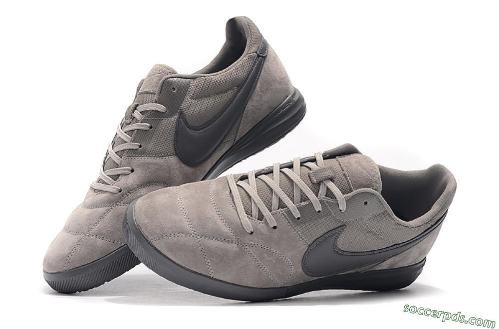 Nike Premier 2 Sala IC Low-Tops Football Shoes - Grey/Grey 6