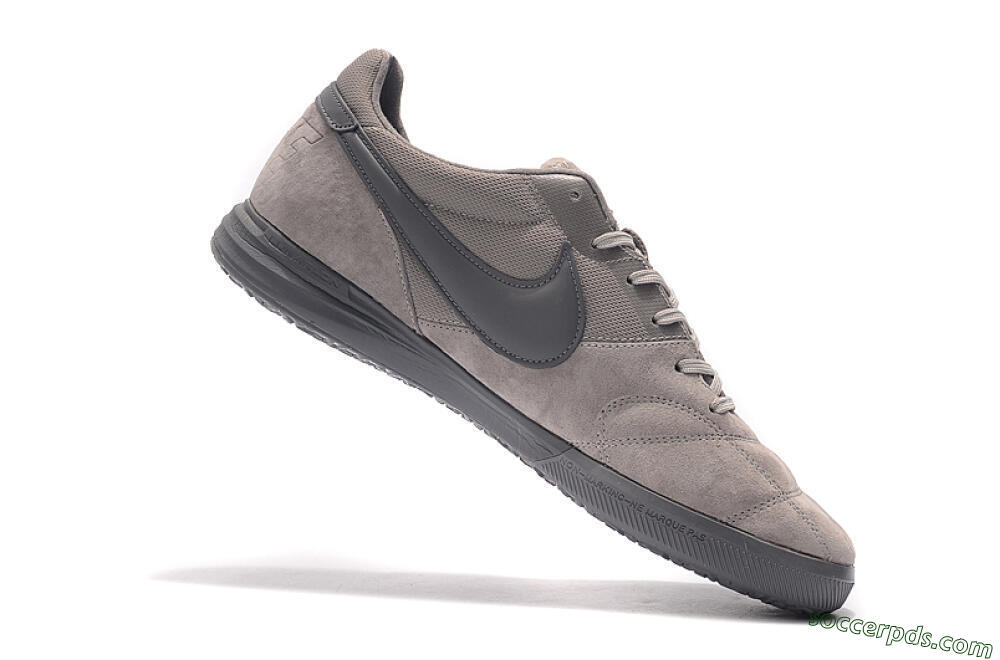 Nike Premier 2 Sala IC Low-Tops Football Shoes - Grey/Grey 7