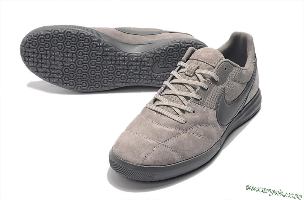 Nike Premier 2 Sala IC Low-Tops Football Shoes - Grey/Grey 3