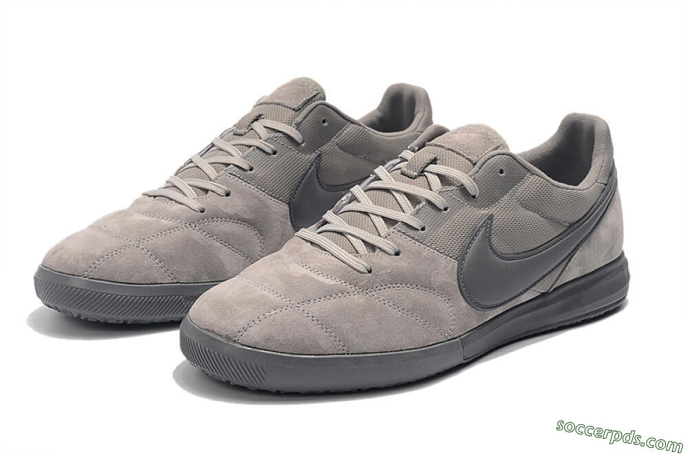 Nike Premier 2 Sala IC Low-Tops Football Shoes - Grey/Grey 5