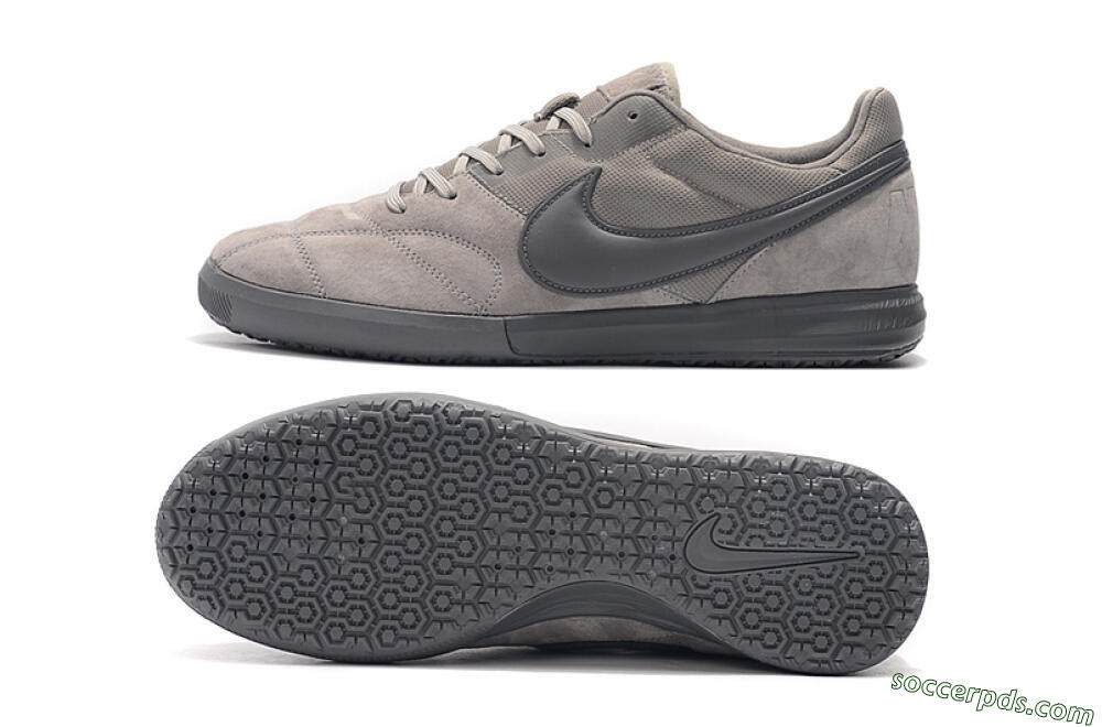 Nike Premier 2 Sala IC Low-Tops Football Shoes - Grey/Grey 0