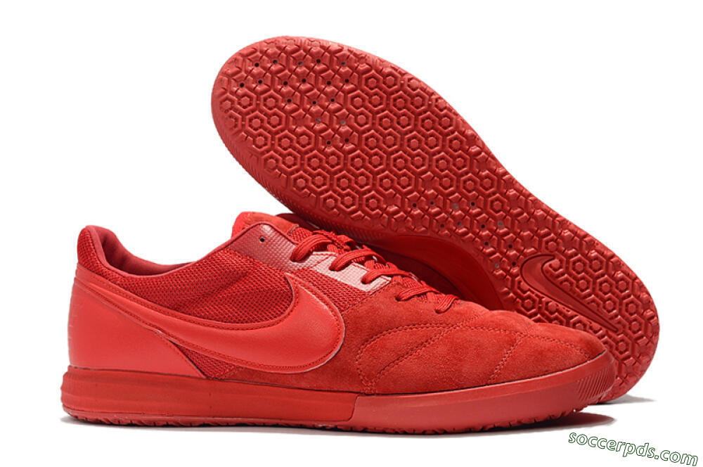 Nike Premier 2 Sala IC Low-Tops Football Shoes - Red/Red 1
