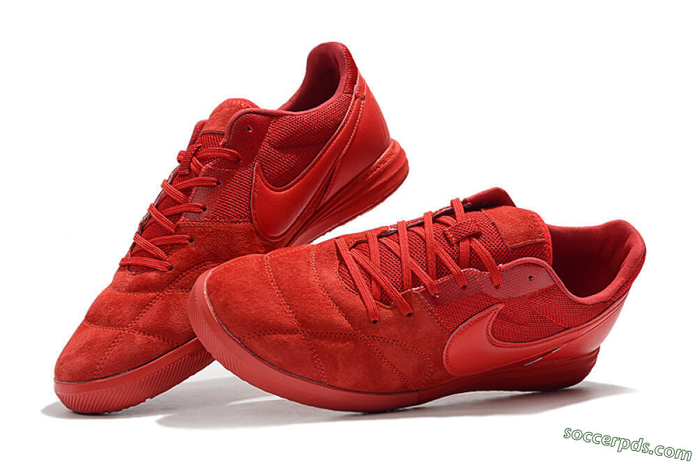 Nike Premier 2 Sala IC Low-Tops Football Shoes - Red/Red 6