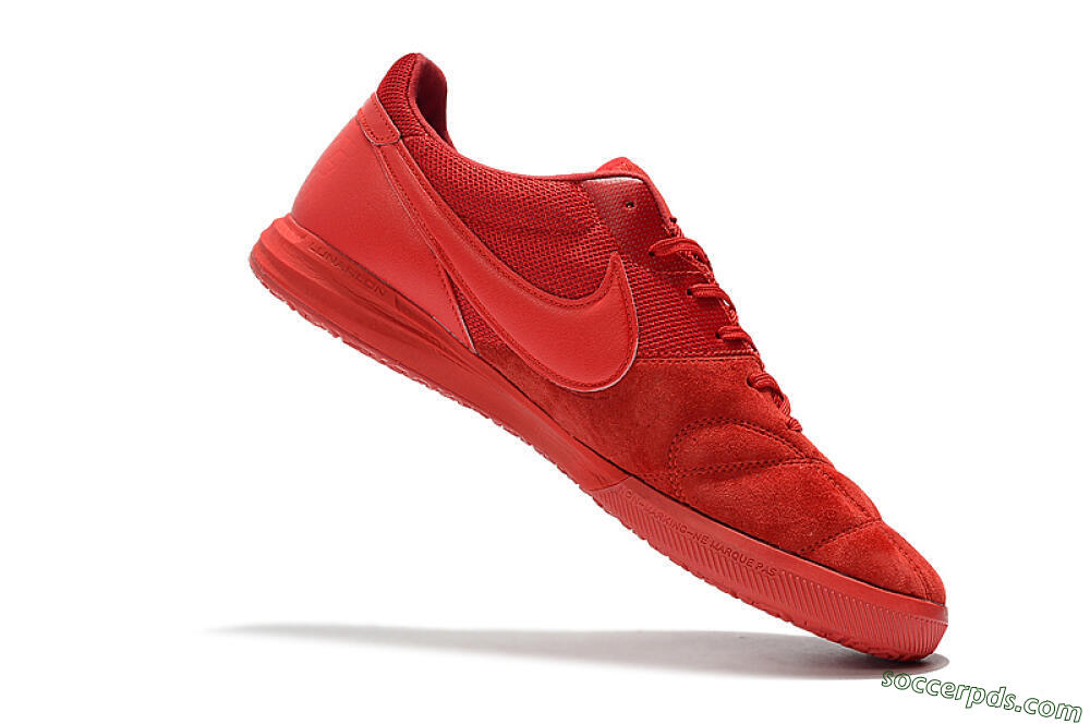 Nike Premier 2 Sala IC Low-Tops Football Shoes - Red/Red 7