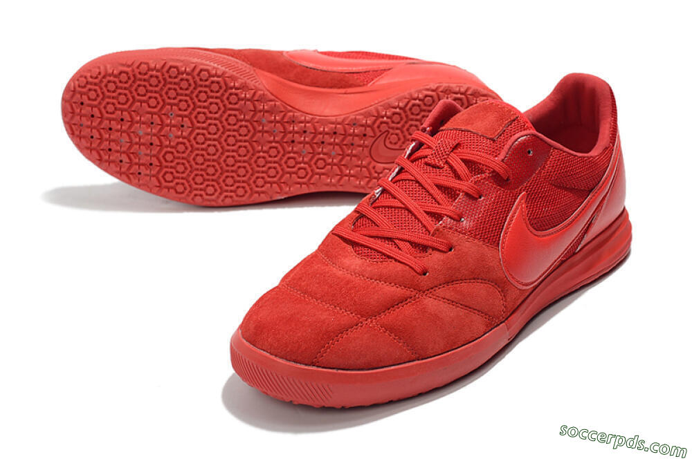 Nike Premier 2 Sala IC Low-Tops Football Shoes - Red/Red 3