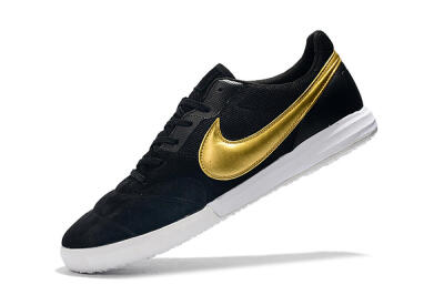 Nike Premier 2 Sala IC Low-Tops Football Shoes - Black/Gold/White
