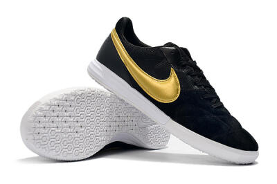 Nike Premier 2 Sala IC Low-Tops Football Shoes - Black/Gold/White