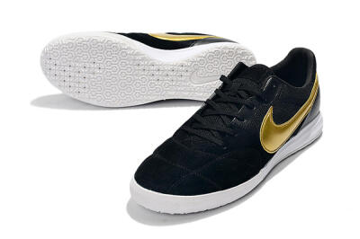 Nike Premier 2 Sala IC Low-Tops Football Shoes - Black/Gold/White