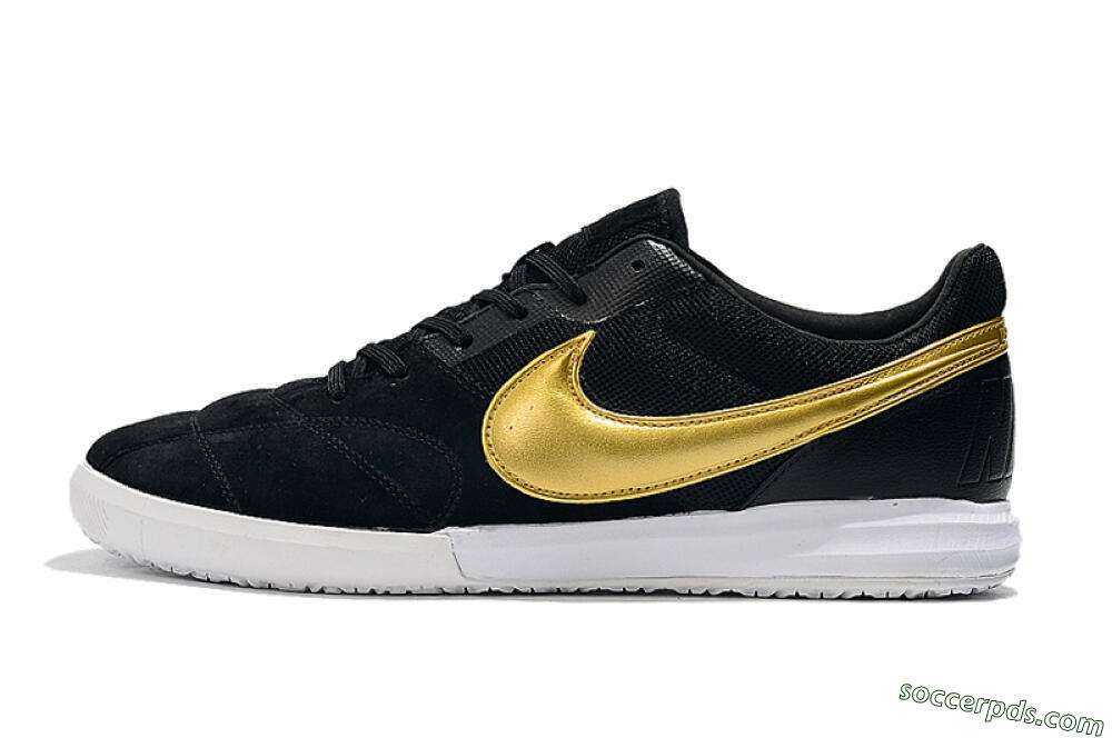 Nike Premier 2 Sala IC Low-Tops Football Shoes - Black/Gold/White 2