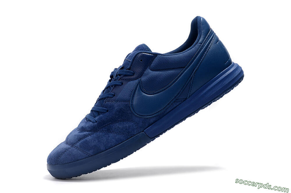 Nike Premier 2 Sala IC Low-Tops Football Shoes - Blue/Blue 8