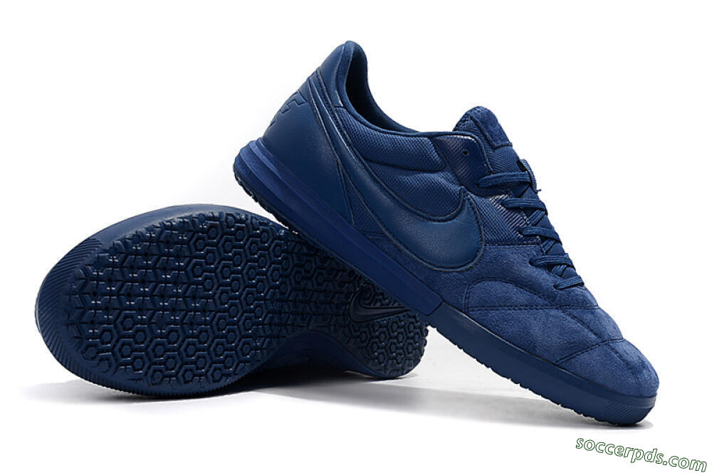 Nike Premier 2 Sala IC Low-Tops Football Shoes - Blue/Blue 4