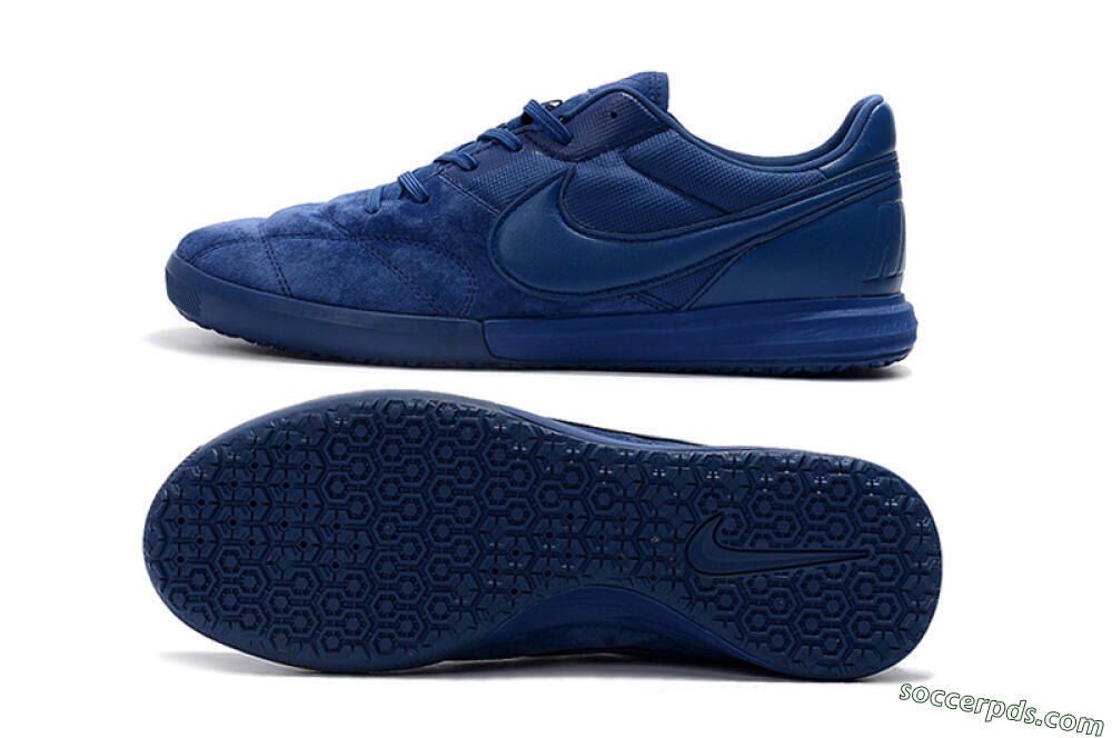 Nike Premier 2 Sala IC Low-Tops Football Shoes - Blue/Blue 0