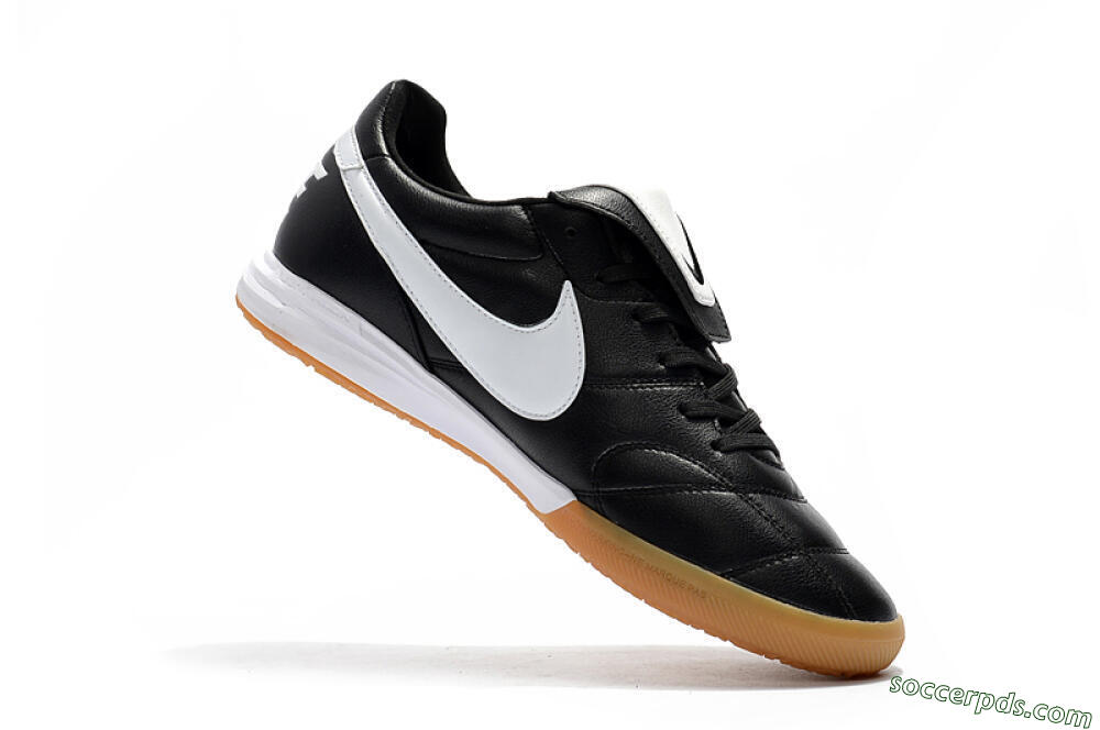 Nike Premier 2 Sala IC Low-Tops Football Shoes - Black/White/Brown 7
