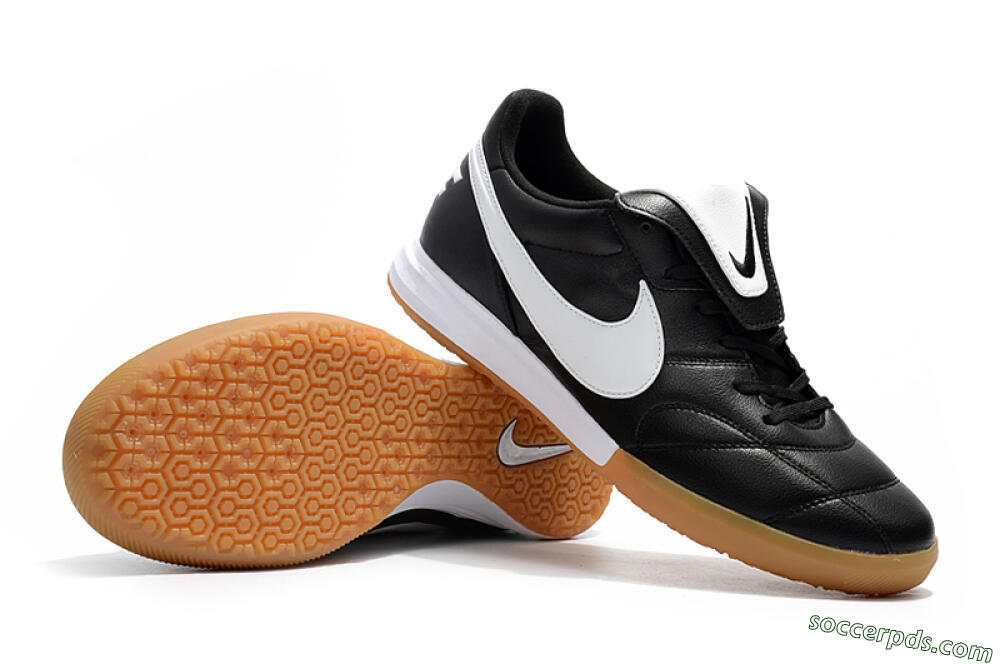 Nike Premier 2 Sala IC Low-Tops Football Shoes - Black/White/Brown 4