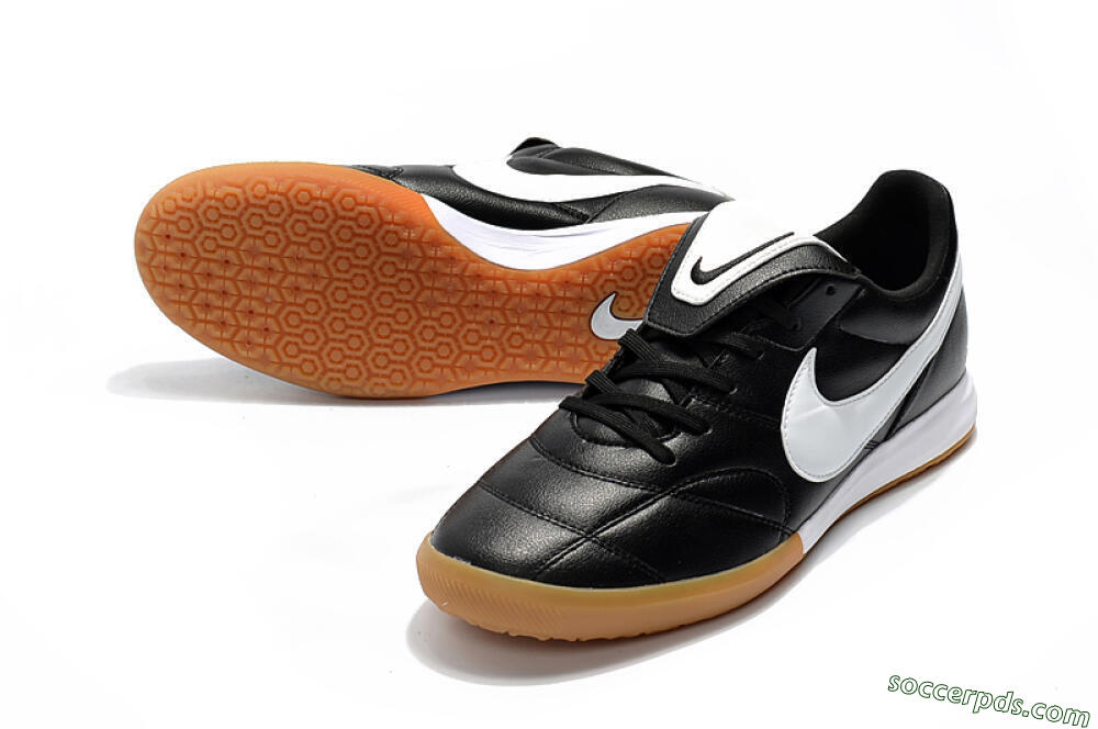Nike Premier 2 Sala IC Low-Tops Football Shoes - Black/White/Brown 3