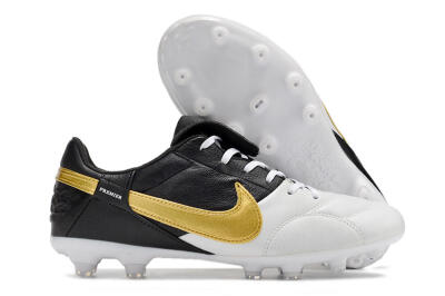 Nike The Premier 3 FG Low-Tops Football Boots - White/Gold/Black
