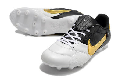 Nike The Premier 3 FG Low-Tops Football Boots - White/Gold/Black