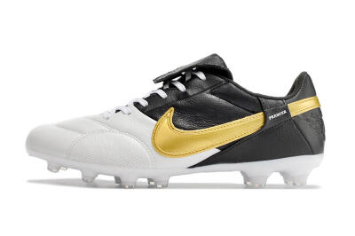 Nike The Premier 3 FG Low-Tops Football Boots - White/Gold/Black