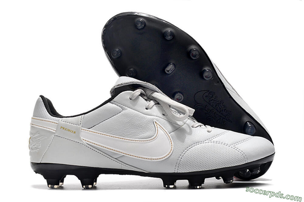 Nike The Premier 3 FG Low-Tops Football Boots - Grey/White/Black 1