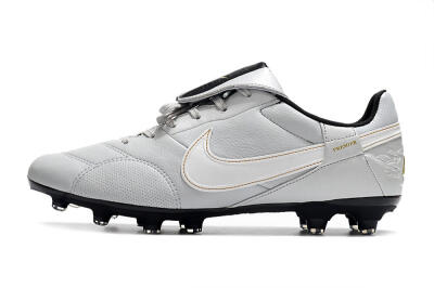 Nike The Premier 3 FG Low-Tops Football Boots - Grey/White/Black