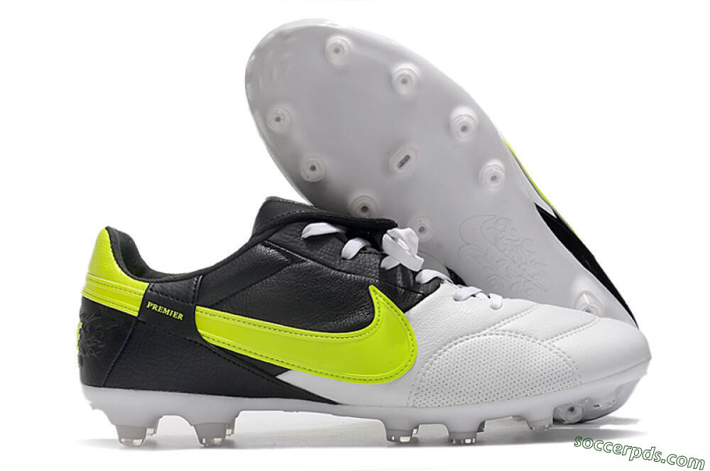 Nike The Premier 3 FG Low-Tops Football Boots - White/Yellow/Black 1