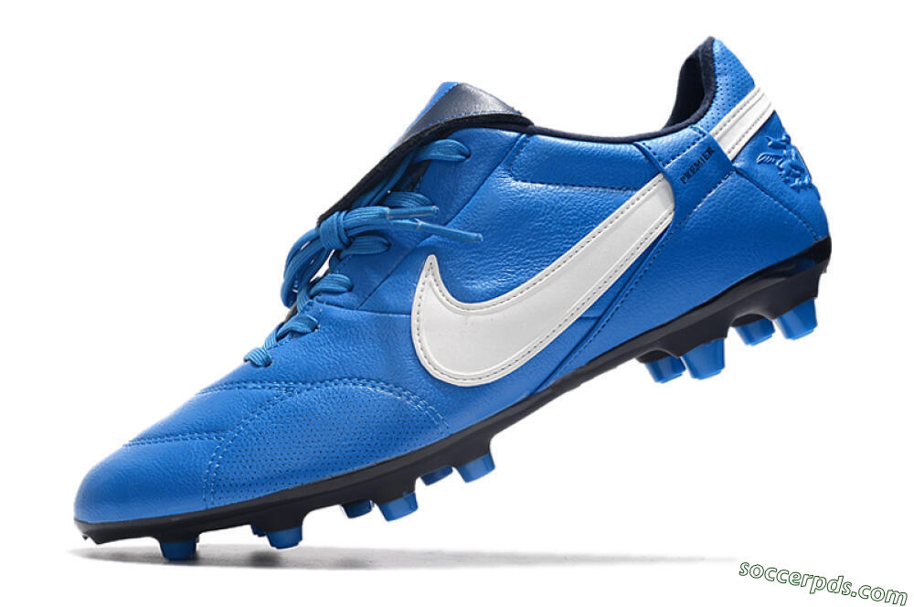 Nike The Premier 3 FG Low-Tops Football Boots - Blue/White/Black 5
