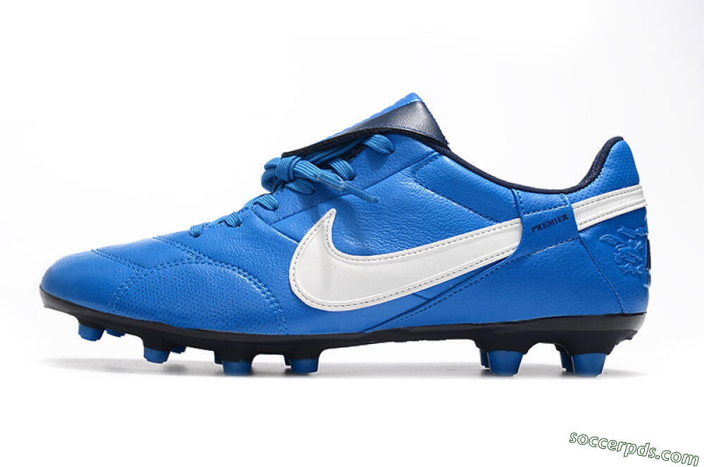 Nike The Premier 3 FG Low-Tops Football Boots - Blue/White/Black 2