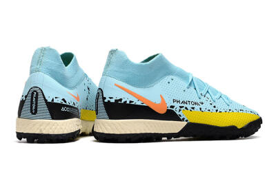 Nike Phantom GT Pro TF High-Tops Football Shoes - Blue/Yellow/Pink