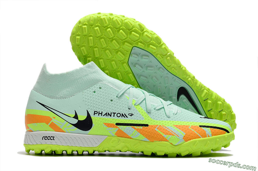 Nike Phantom GT Pro TF High-Tops Football Shoes - Jade/Yellow/Orange/Black 1