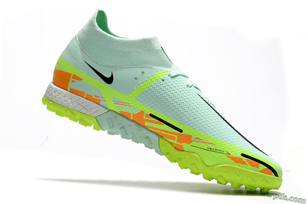 Nike Phantom GT Pro TF High-Tops Football Shoes - Jade/Yellow/Orange/Black 4