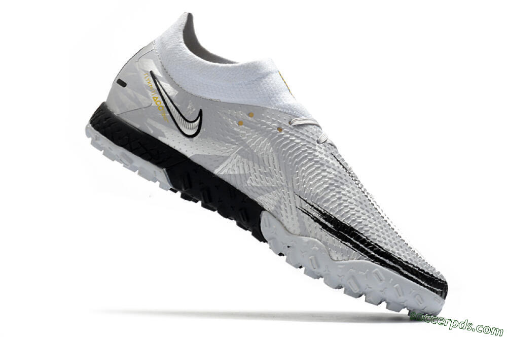Nike Phantom GT Pro TF High-Tops Football Shoes - Silver/Black/Yellow 4