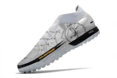 Nike Phantom GT Pro TF High-Tops Football Shoes - Silver/Black/Yellow