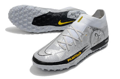 Nike Phantom GT Pro TF High-Tops Football Shoes - Silver/Black/Yellow