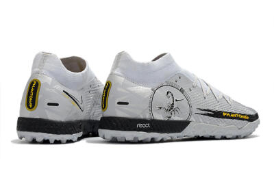 Nike Phantom GT Pro TF High-Tops Football Shoes - Silver/Black/Yellow