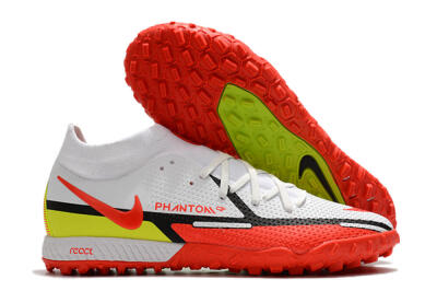 Nike Phantom GT Pro TF High-Tops Football Shoes - White/Black/Red/Yellow