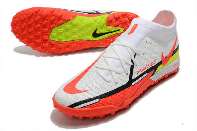 Nike Phantom GT Pro TF High-Tops Football Shoes - White/Black/Red/Yellow