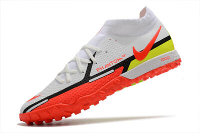 Nike Phantom GT Pro TF High-Tops Football Shoes - White/Black/Red/Yellow