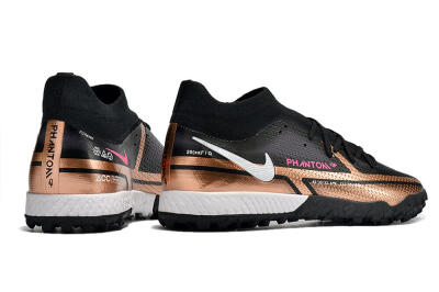 Nike Phantom GT Pro TF High-Tops Football Shoes - Gold/Black/White