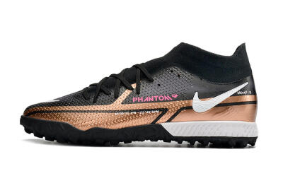 Nike Phantom GT Pro TF High-Tops Football Shoes - Gold/Black/White