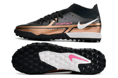 Nike Phantom GT Pro TF High-Tops Football Shoes - Gold/Black/White