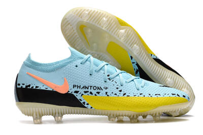 Nike Phantom GT Elite AG Low-Tops Football Boots - Blue/Yellow/Pink
