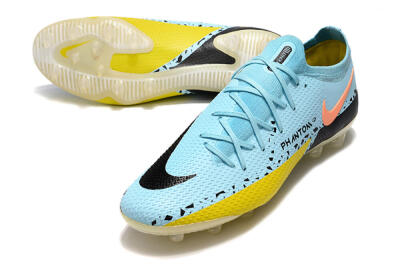 Nike Phantom GT Elite AG Low-Tops Football Boots - Blue/Yellow/Pink